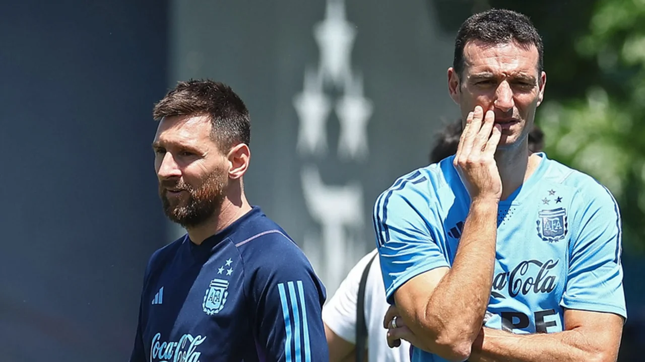 Scaloni y Messi